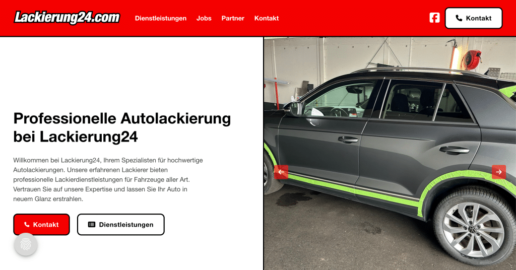 Website erstellen lassen für Lackierbetriebe – Professionelle KFZ-Website im Abo
